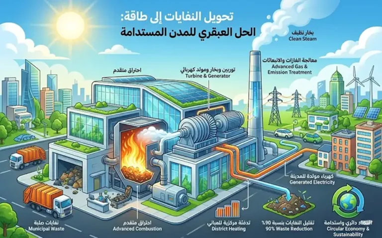 تقنيات تحويل النفايات إلى طاقة: كيف تنتج محارق النفايات الحديثة الكهرباء والحرارة؟